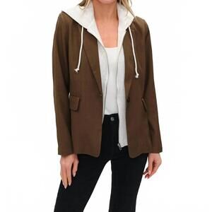 NEW SIX/FIFTY drew drape blazer in olive